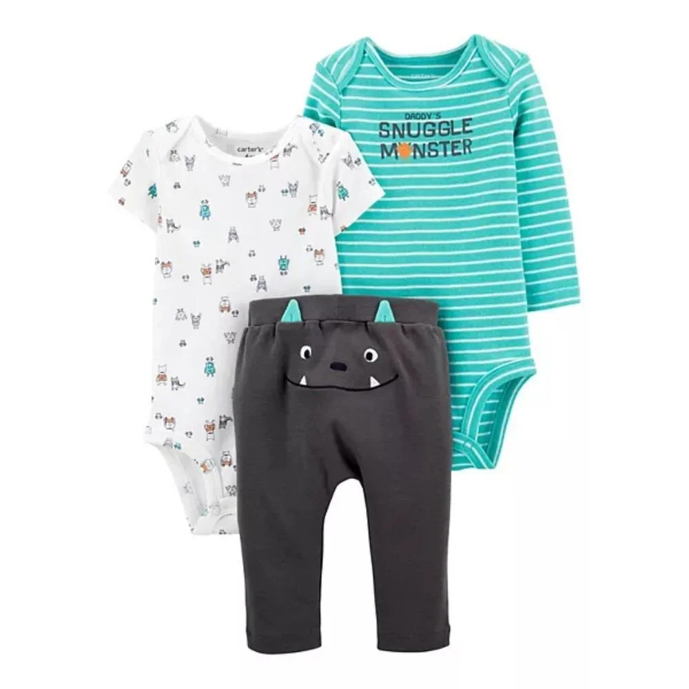 Carter's Baby 3-Piece Monster Little Character Set in Size 6M
